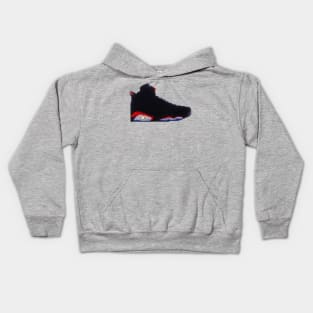 AIR JORDAN VI RETRO PIXELATED ART SHOE COLLECTION Kids Hoodie